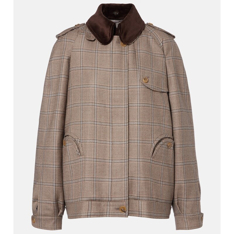 Blazé Milano Chausie checked virgin wool jacket