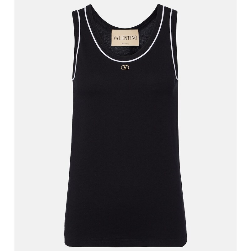 Valentino VLogo cotton jersey tank top