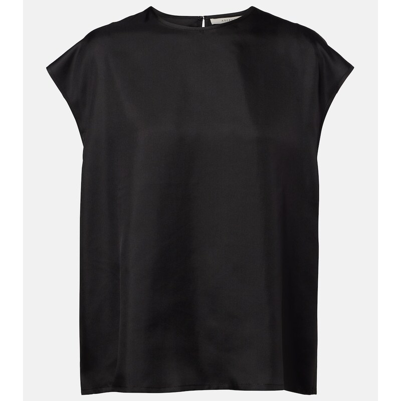Asceno Dasha silk twill top