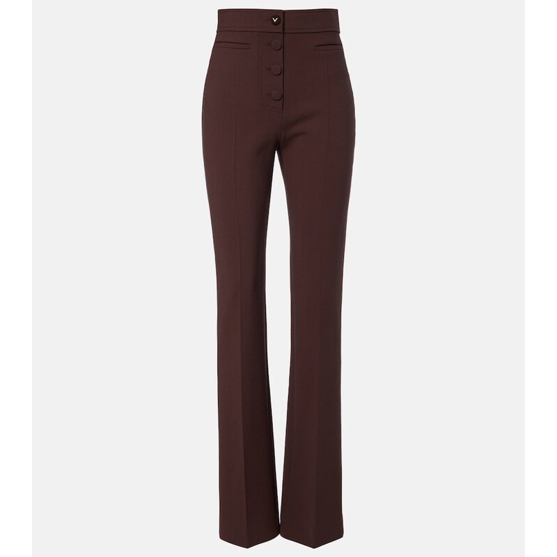Valentino VGold wool-blend straight pants