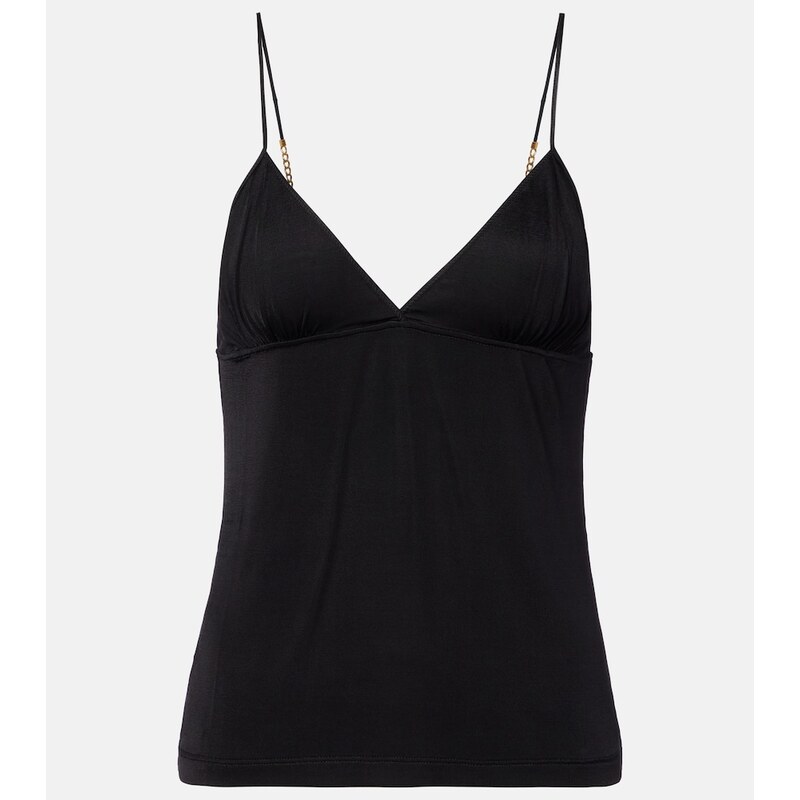 Saint Laurent Cassandre chain-detail jersey camisole