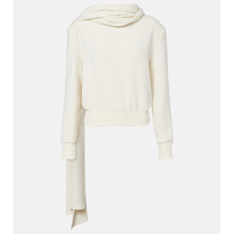 Magda Butrym Draped scarf-detail sweatshirt