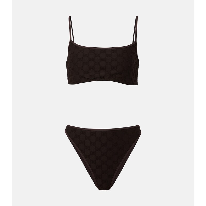 Gucci GG terry-trimmed jersey bikini