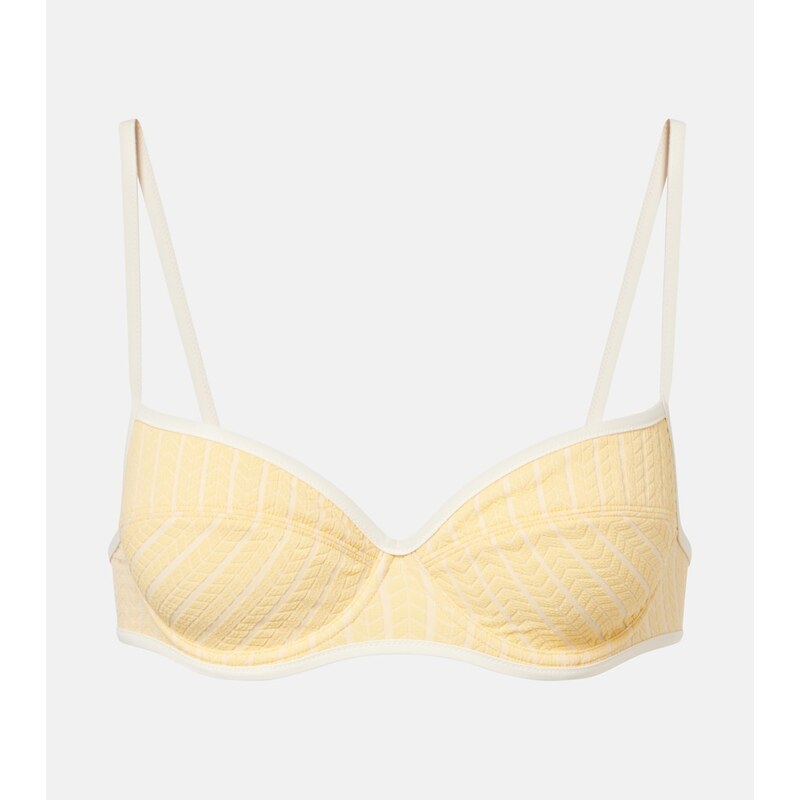 Eres Coconut striped bikini top
