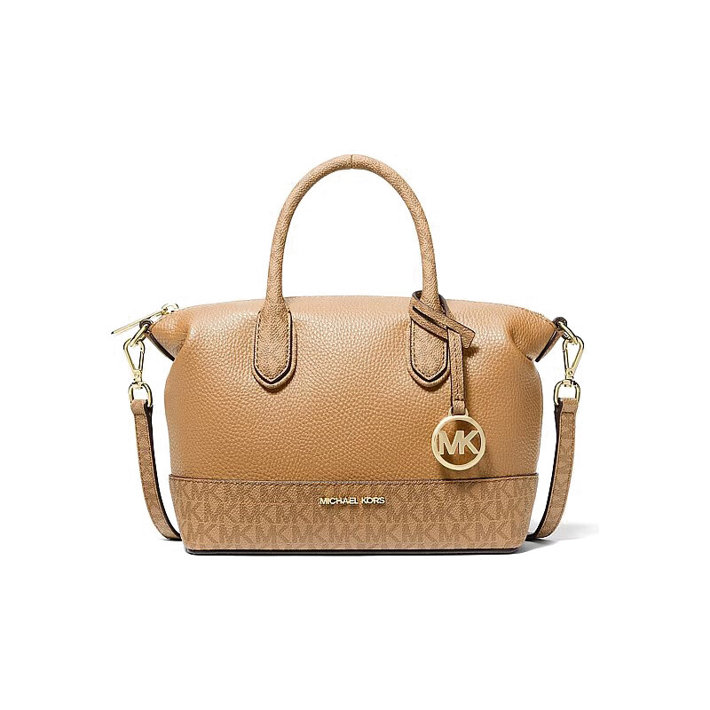 Michael Kors Hyde small kožená kabelka hnědá camel