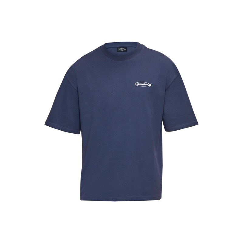 Dropsize Tričko enciánová modrá / bílá