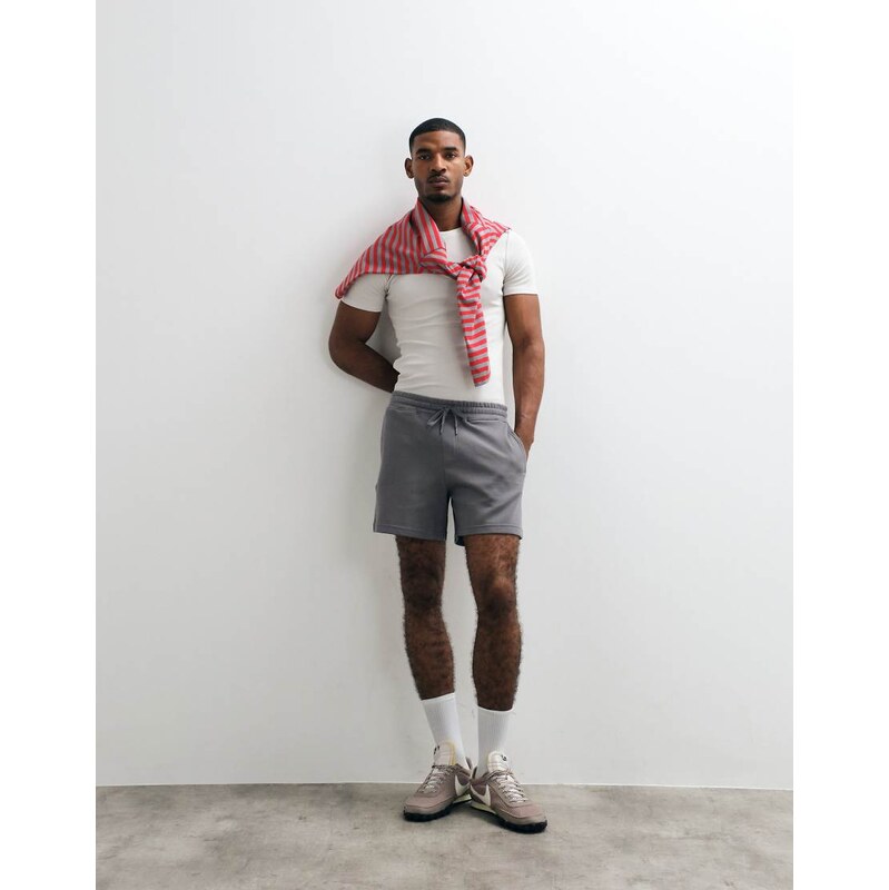 Hollister shorter jersey shorts in charcoal-Grey