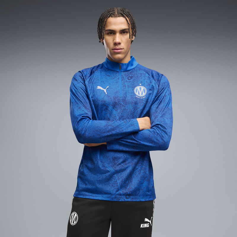 PUMA Olympique de Marseille Quarter-Zip Warm-Up Top Men