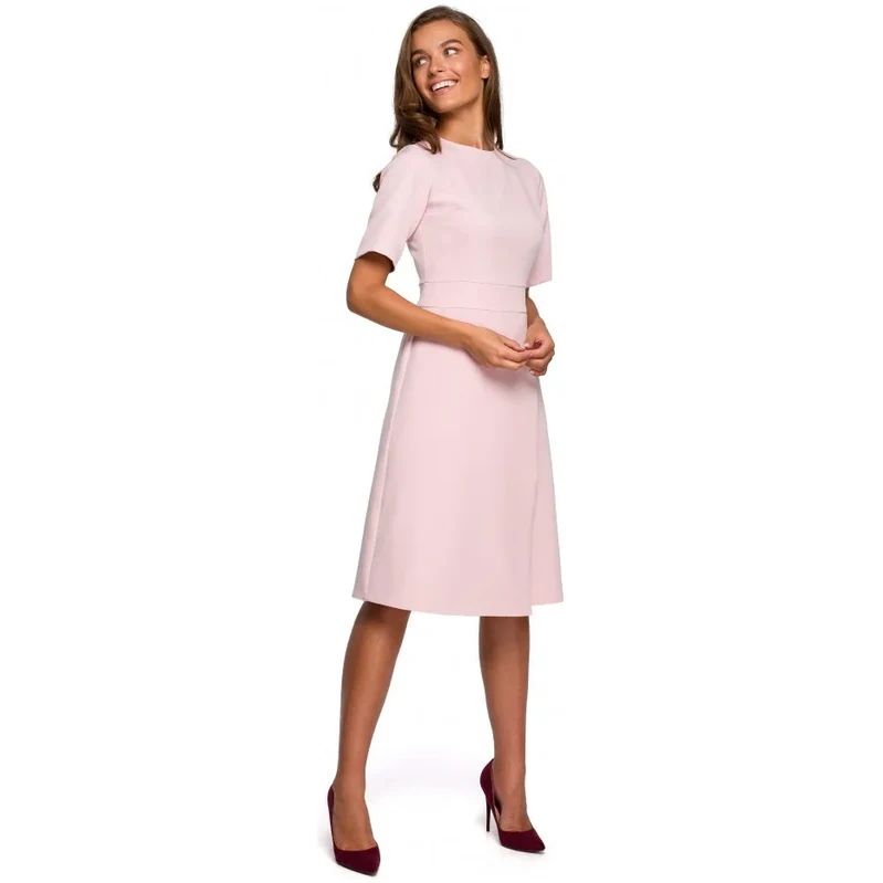 model 18003032 Zavinovací šaty pudrové - STYLOVE