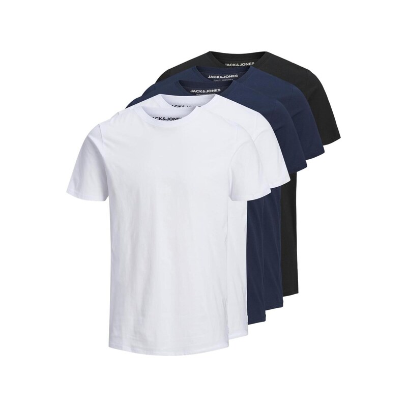 JACK & JONES Tričko Essentials černá / bílá
