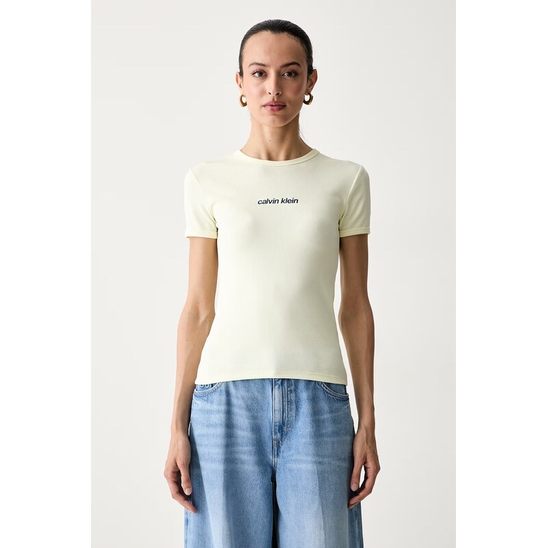 Calvin Klein Jeans tričko dámské bavlněné s elastanem