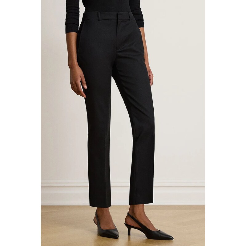 Lauren Ralph Lauren slim fit kalhoty dámské bavlněné s elastanem
