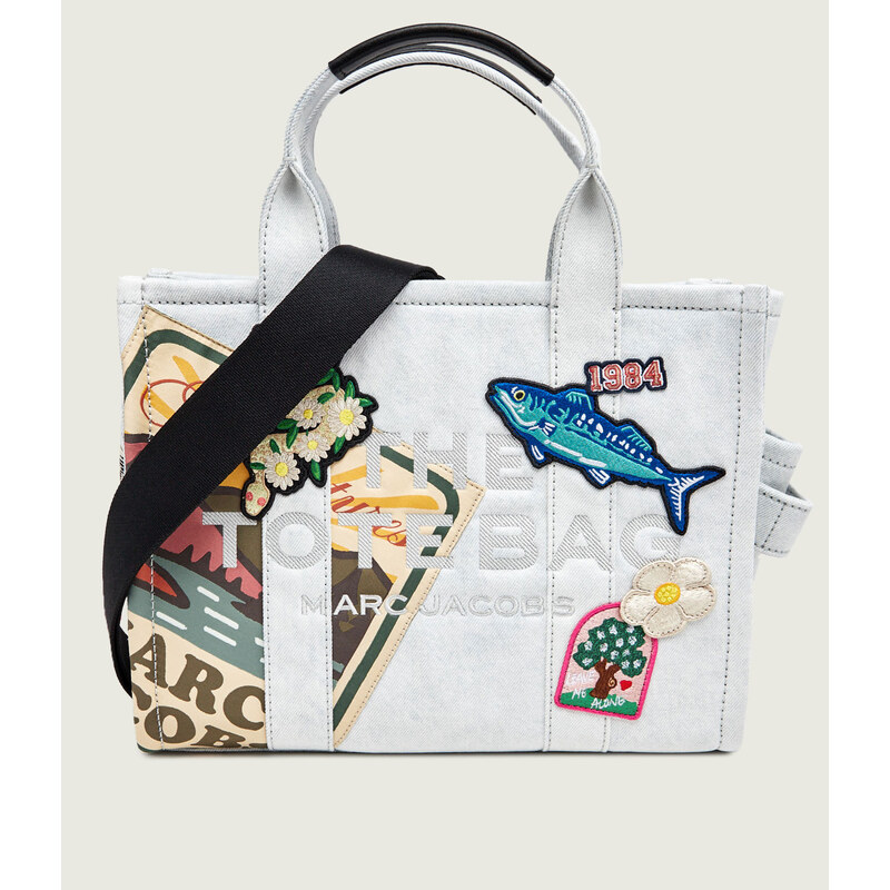 Džínová kabelka shopper v barvě světlo modrá od Marc Jacobs