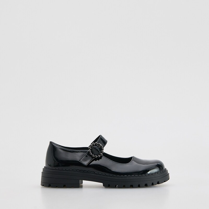 Reserved - Lakované loafers - černý