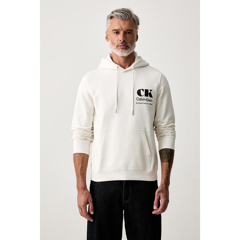 Calvin Klein Jeans mikina s kapucí pánská bavlněná