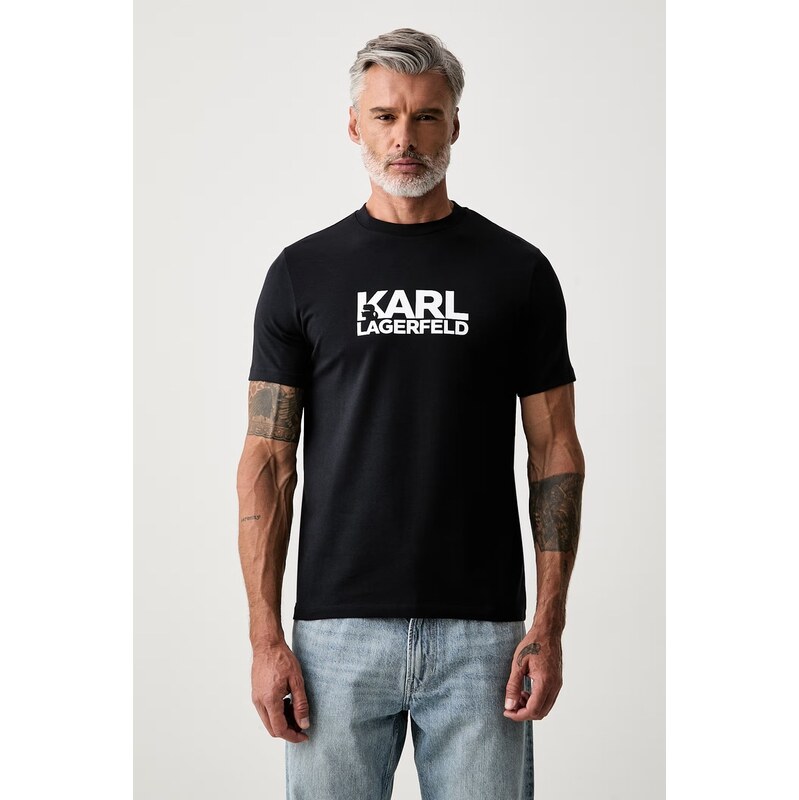Karl Lagerfeld tričko pánské bavlněné s elastanem