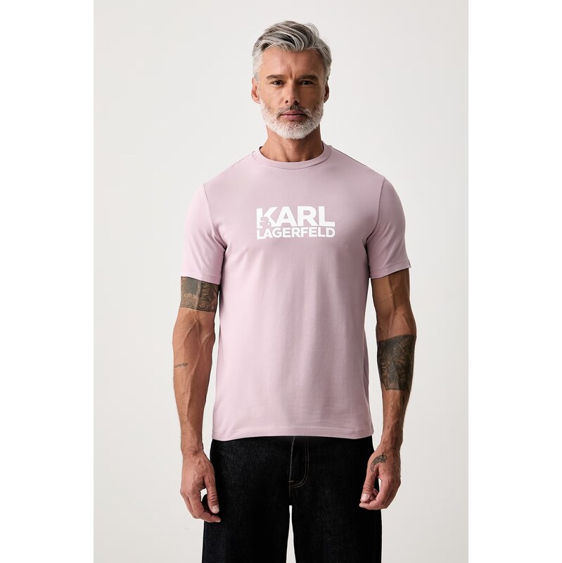 Karl Lagerfeld tričko pánské bavlněné s elastanem