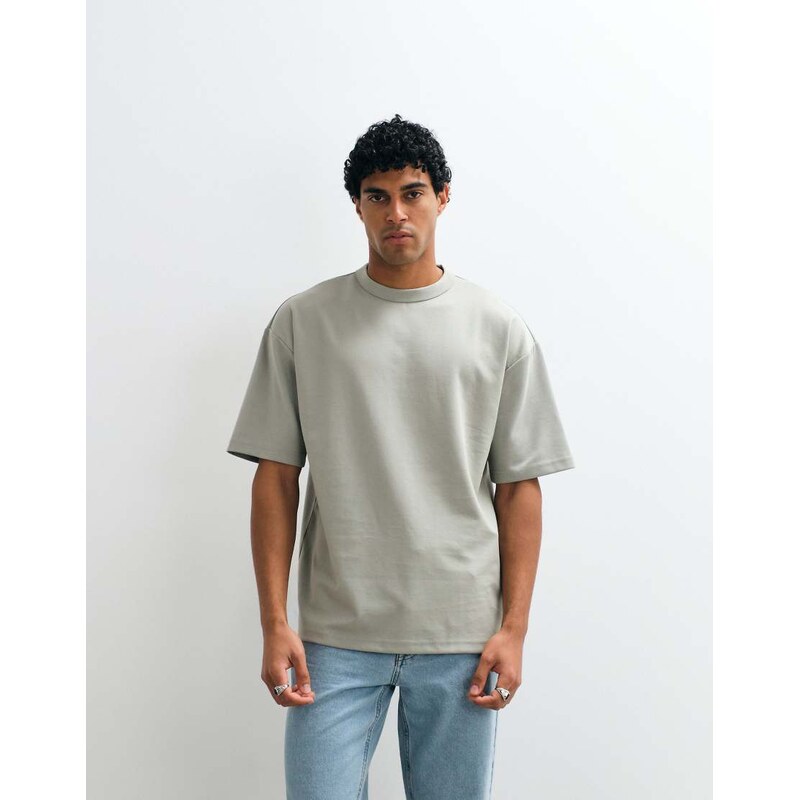 ASOS DESIGN breatheMAX heavyweight oversized t-shirt in light