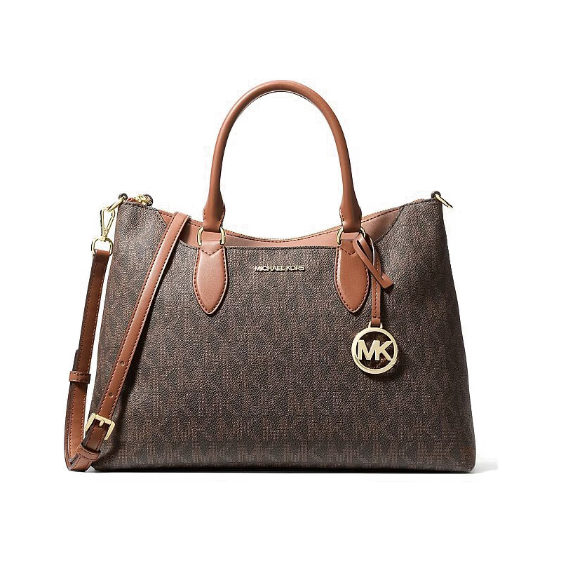Michael Kors kabelka Austin medium logo hnědá