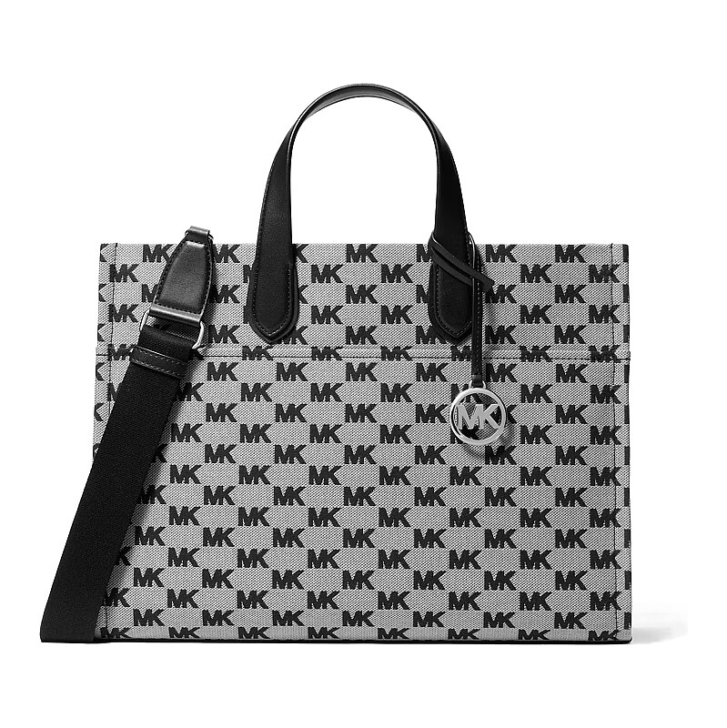 Michael Kors velká plátěná kabelka logo černá