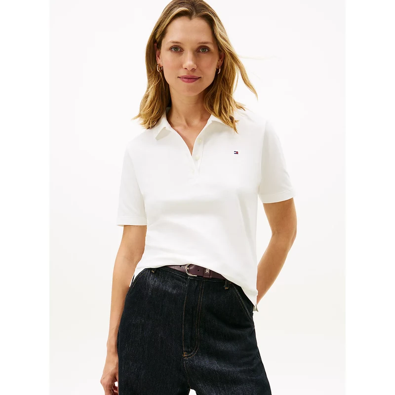 Tommy Hilfiger dámské bílé polo třičko