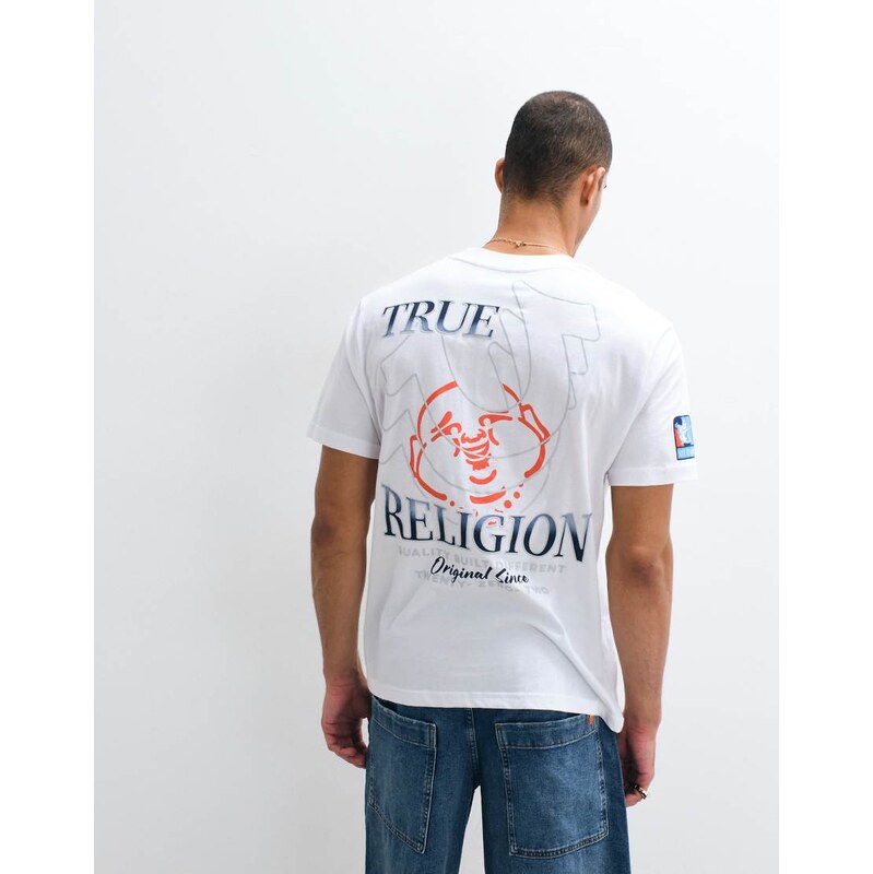 True Religion horseshoe short sleeve back graphic t-shirt in