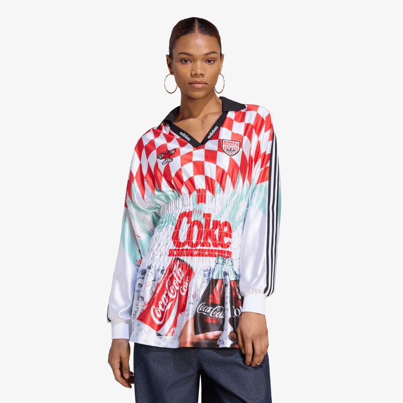 adidas Originals Dres adidas x Coca Cola Mash Up Smocked Jersey