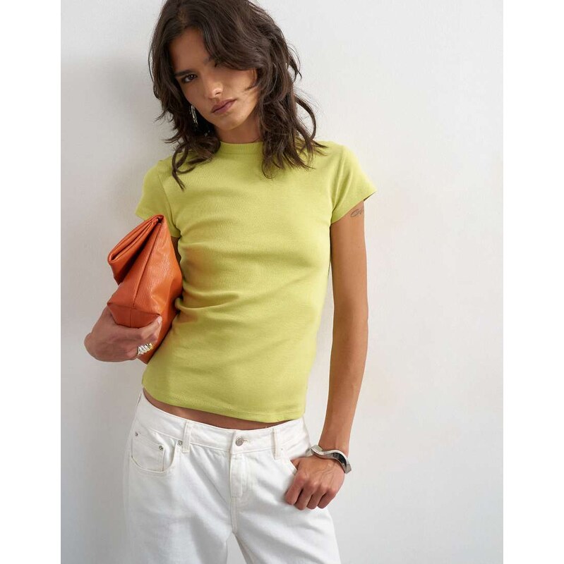 Topshop everyday tee in mid green