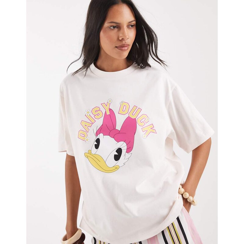 ASOS DESIGN Disney oversized t-shirt with Daisy duck print in