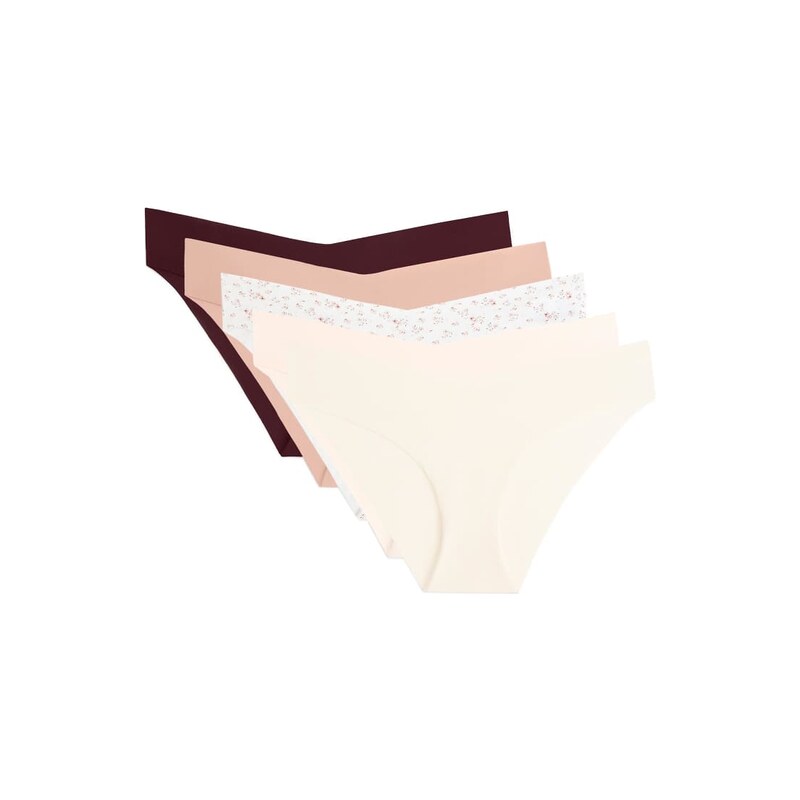 OYSHO 5 invisible laser-cut v-cut polyamide blend classic bikini