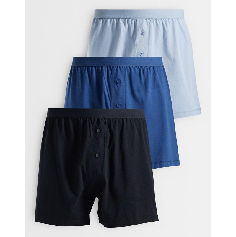 ASOS DESIGN 3 pack boxers in multi
