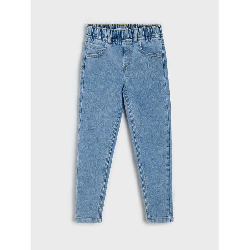 Sinsay - Relaxed skinny džíny s příměsí viskózy - modrá