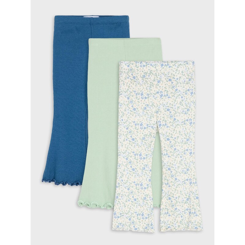 Sinsay - Bavlněné legíny flare 3 pack - krémová
