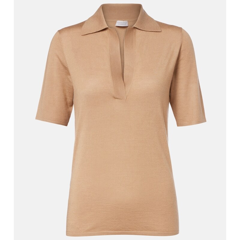 Gabriela Hearst Casius cashmere and silk polo shirt