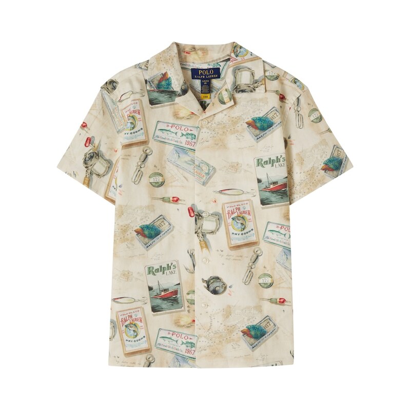 Polo Ralph Lauren Kids Printed cotton-blend twill shirt