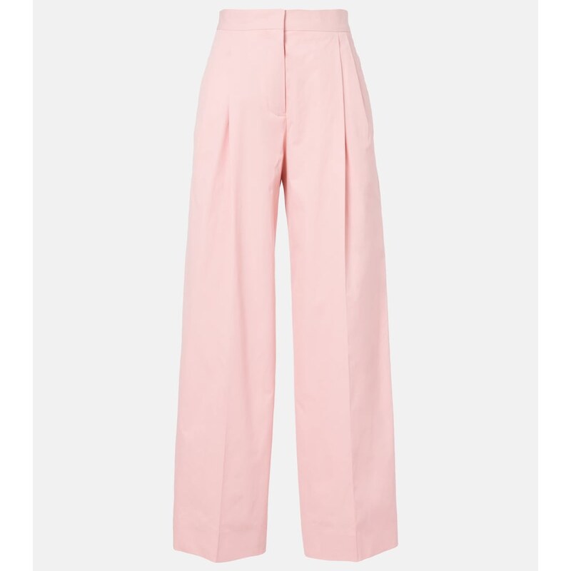 Jil Sander Pleated cotton twill wide-leg pants