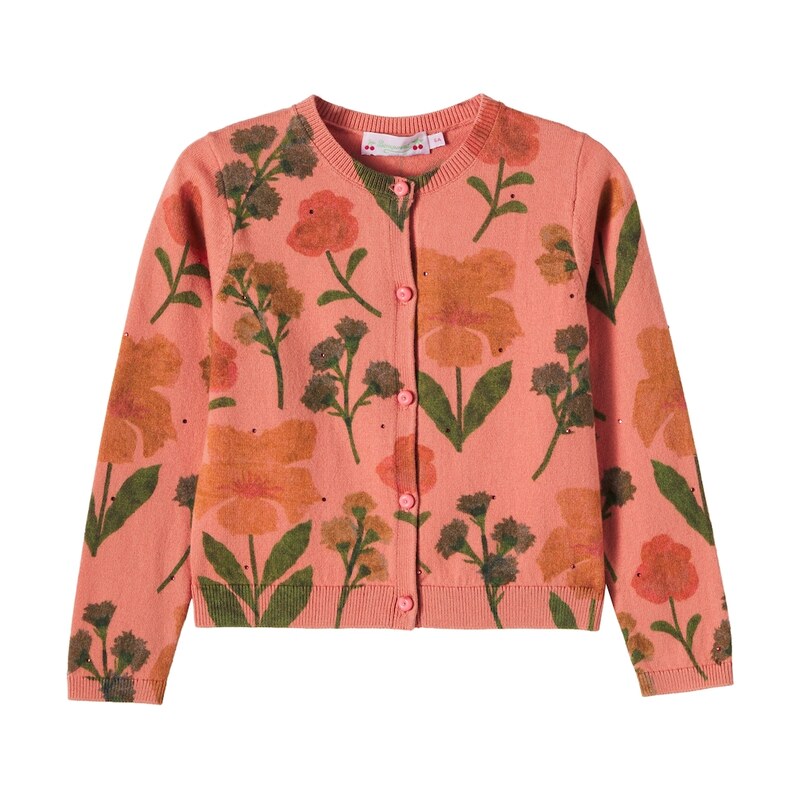 Bonpoint Mina floral cotton and cashmere cardigan