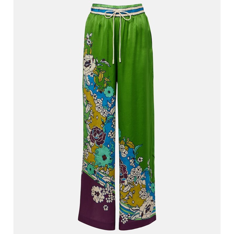 Alemais AlÃmais Nanci printed silk satin wide-leg pants