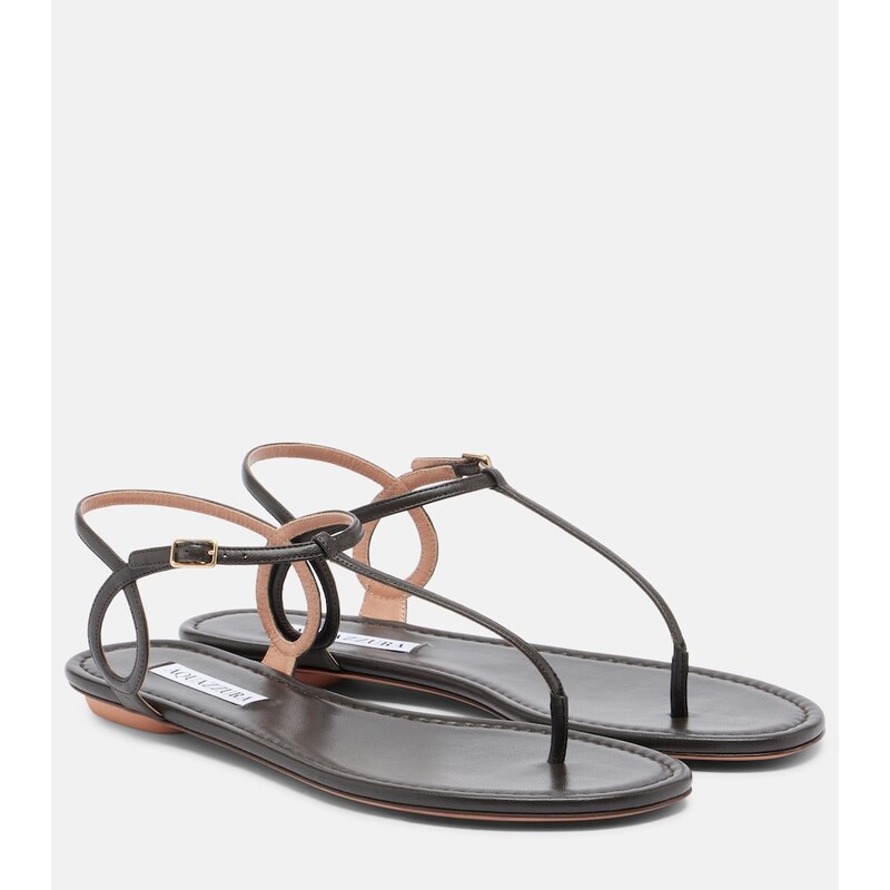 Aquazzura Almost Bare leather thong sandals