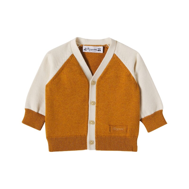 Bonpoint Baby Marin cotton and cashmere cardigan