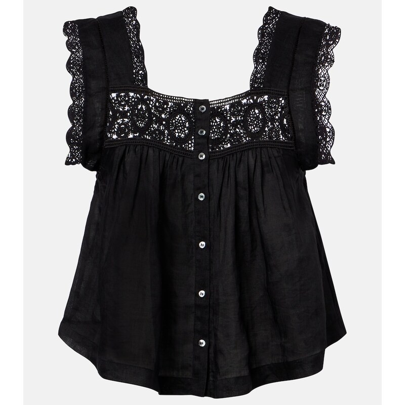 Citizens of Humanity Mia lace-trimmed top
