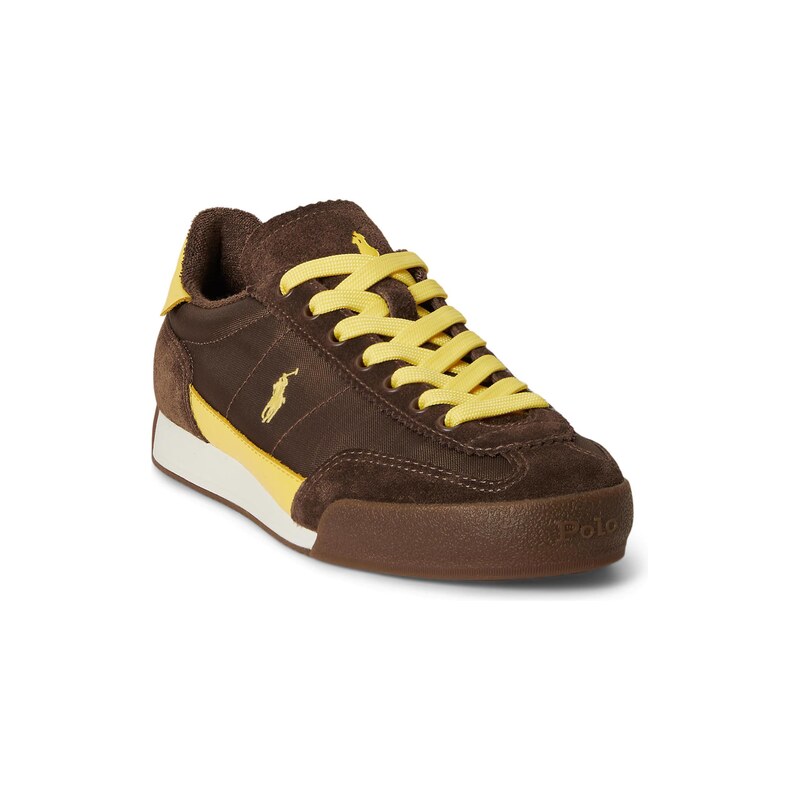 Polo Ralph Lauren Tenisky HESTER čokoládová / žlutá