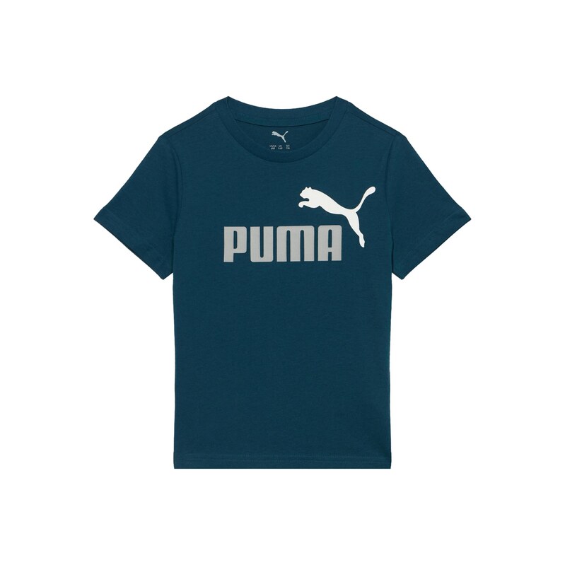 PUMA Tričko ESS No.1 světle šedá / petrolejová / bílá
