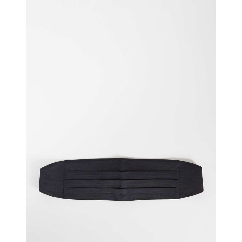 ASOS DESIGN cummerbund waistband in black