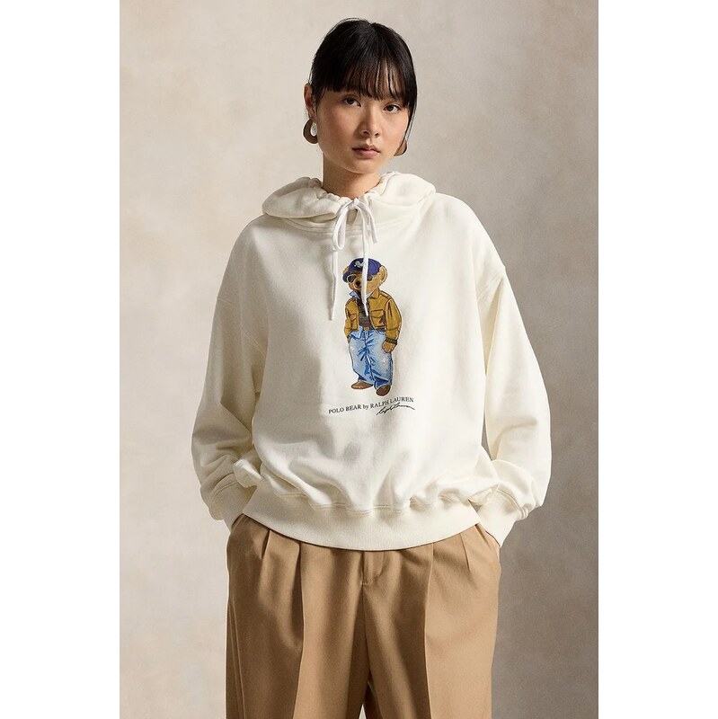 Polo Ralph Lauren mikina s kapucí dámská s bavlnou
