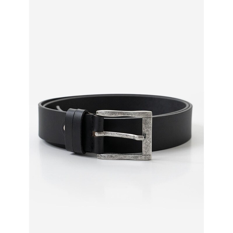 Kožený pásek černý / stříbrný MyStars Casual Leather