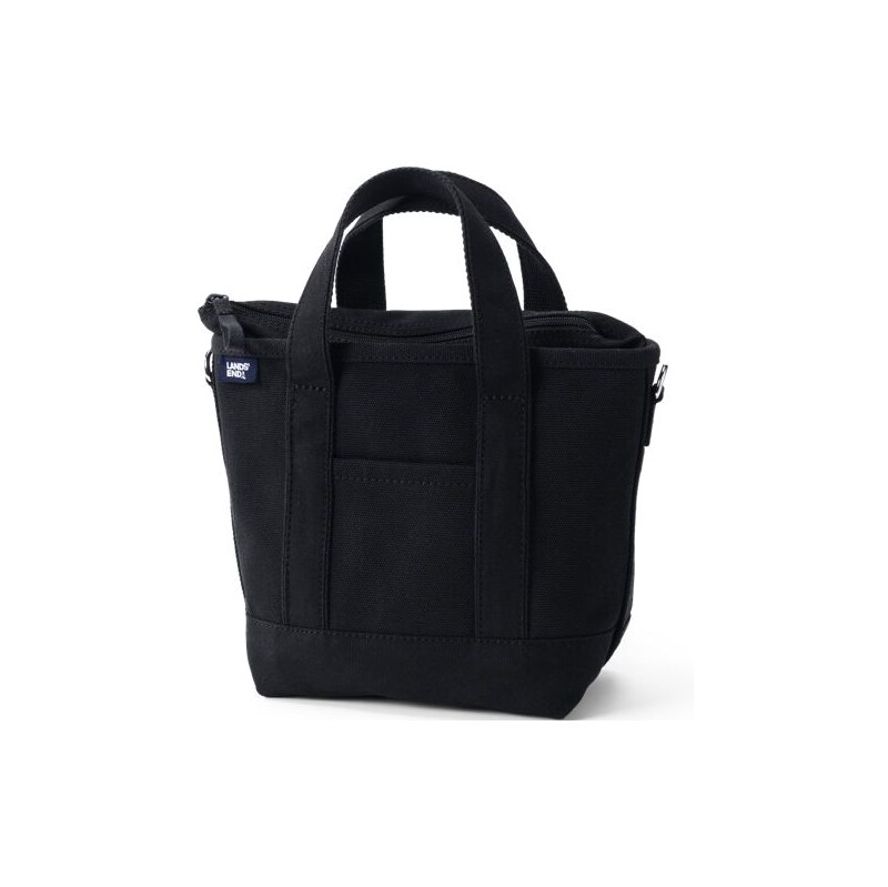 Small Plain Zip Top Canvas Tote Bag, Men, size: one size,
