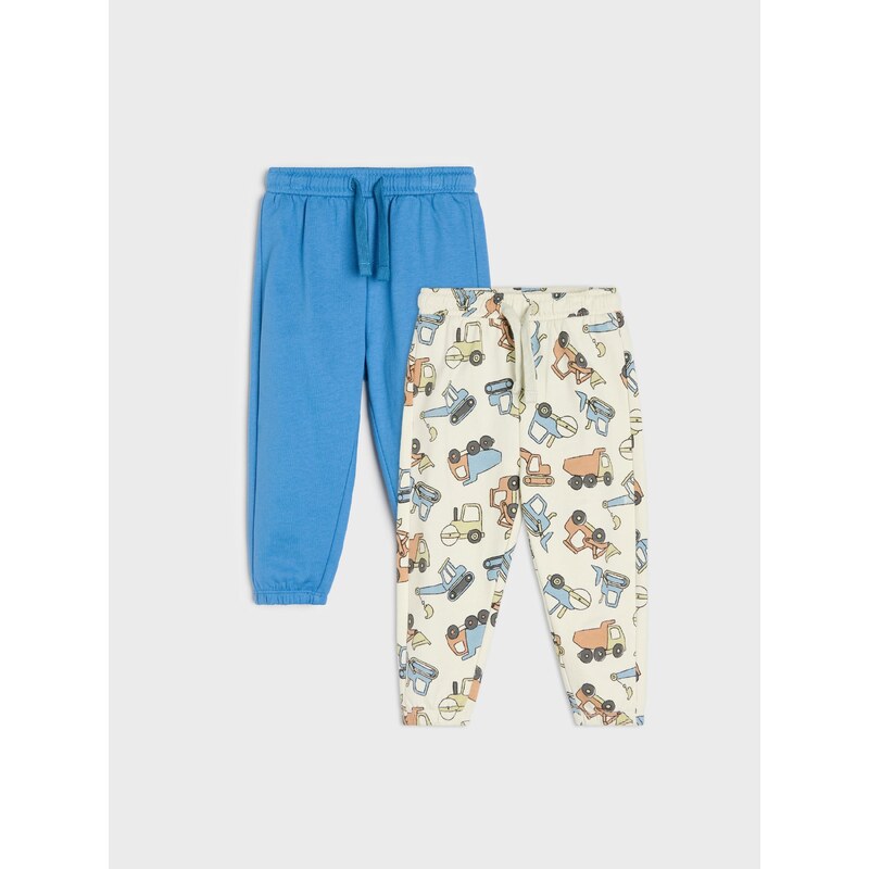 Sinsay - Teplákové jogger kalhoty s motivem vozidel 2 pack -
