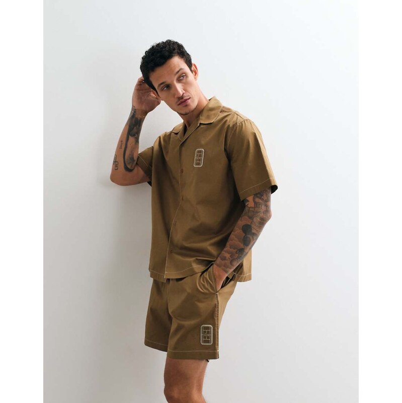Lacoste co-ord short sleeve button through logo polo shirt in
