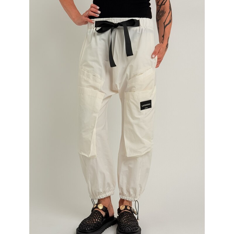 LAVESTINO Smetanové baggy SNOW